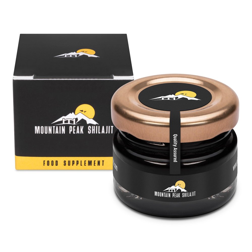 Mountain Peak Shilajit Resin  Pure Himalayan Shilajit Resin, Rich in Fulvic & Humic Acid  Supports Stamina, Immune System & Vitality  (30g) Jar