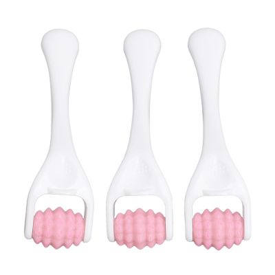 3pcs Face Muscle Massage Roller, Eye Facial Massage Roller, Lightweight and Portable for Travel Home (Pink)