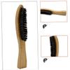 MAGICLULU 2pcs Portable Solid Wood Beard Brush Long Handle for Beard Care and Cleaning at Home Barber Shop Mustache Brush Included view 4