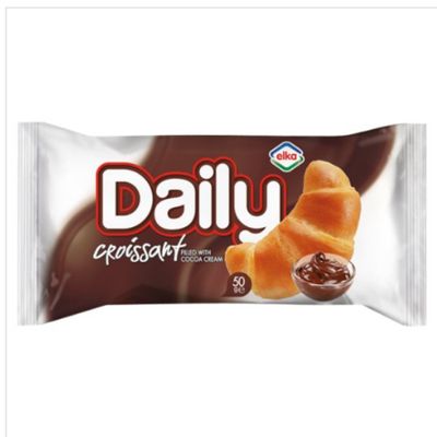 Daily Croissant with Cocoa Cream Filling 20x 50g. Chocolate Croissant.