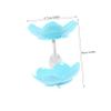 KONTONTY Double-layer Plastic Soap Dish with Drainage Wall-mounted Soap Storage Rack Mint Blue for Bathroom and Kitchen view 2