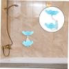 KONTONTY Double-layer Plastic Soap Dish with Drainage Wall-mounted Soap Storage Rack Mint Blue for Bathroom and Kitchen view 3