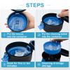 BVN Leak-Proof Denture Bath Cup with Strainer Basket, 2-Layer Denture Soaking Container for Travel & Home, Portable Retainer Cleaning Case for Aligners, Mouth Guards & False Teeth view 4