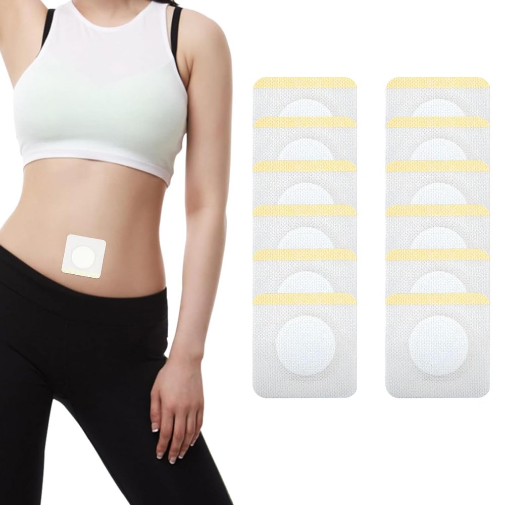 12Pcs Castor Oil Pack Wrap, Castor Oil in Belly Button for Liver Detox, Castor Oil Pads,Disposable Castor Oil Pack Wrap Organic Cotton, Self-Adhesive Castor Oil Patches(Oil Not Included)