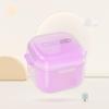 HyJeryty Purple Denture Case, Retainer Cup, Pretty Night Mouth Guard Holder Box, Storage Soak Container with Drain Basket for Home Travel Cleaning view 2