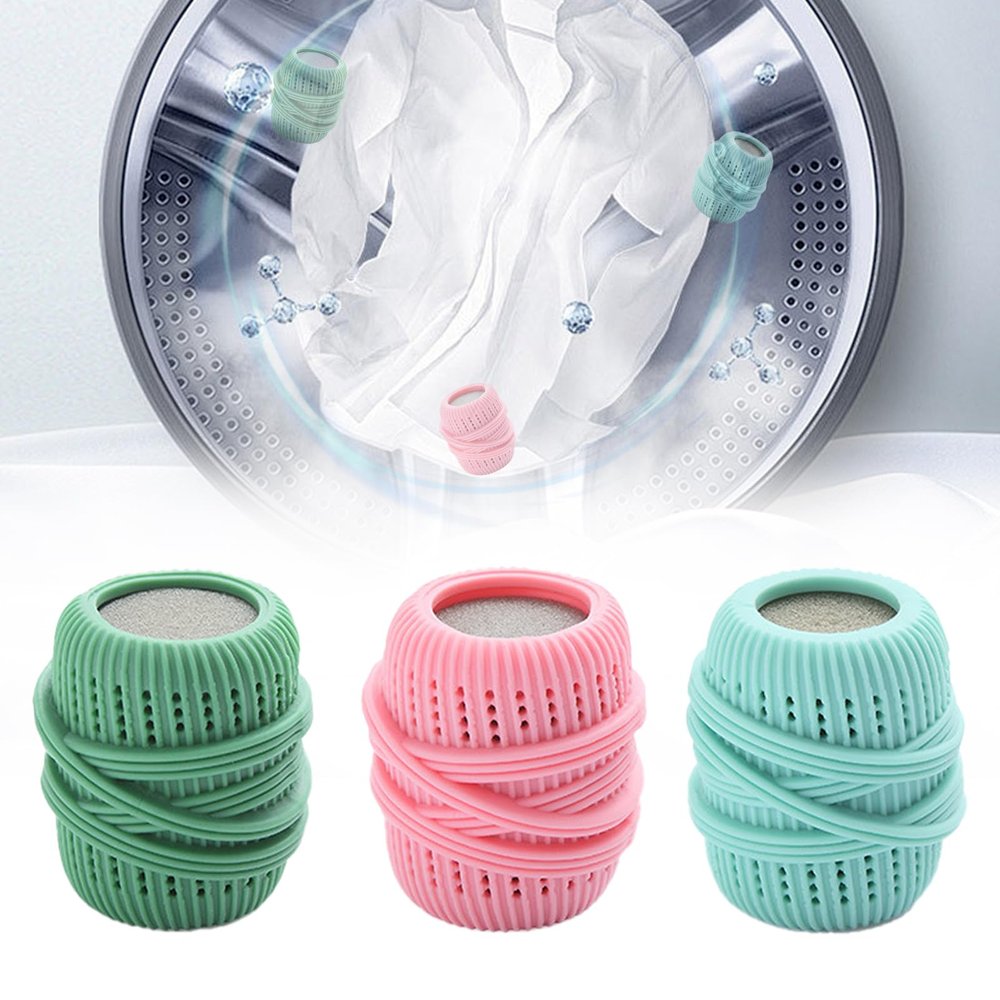 FreshCart Basics Ball Dispenser for Fabric Softener Fabric Softener Dispenser Laundry Balls Fabric Softener Ball Dispenser Fabric Softener Balls for Washer Removal and Reusable for Washer (3 Pcs)