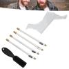 Beard Styling Trimming Tool, Styling Easy Beard Guide Stencil Stencil Set, Multiple Curves, Portable, Clear Marking with 4pcs Hairdressing Pen Brush for Salon (White) view 4