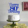 Kaoenla Glitter Happy 80th Birthday Cake Topper,Hello 80Cheers to 80 Years,80th Anniversary /80 years old birthday Party Decor(80, blue) view 4