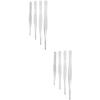 FRCOLOR 8pcs Stainless Steel Straight Tweezers Set Garden Tweezers for Plant Care Fine Point Tips for Gardening Tools Set view 1