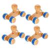 FOMIYES Wood Back Massager Roller 4pcs Set Handheld Muscle Massage Roller for Full Body Pain Relief and Leg Acupressure Therapy view 1
