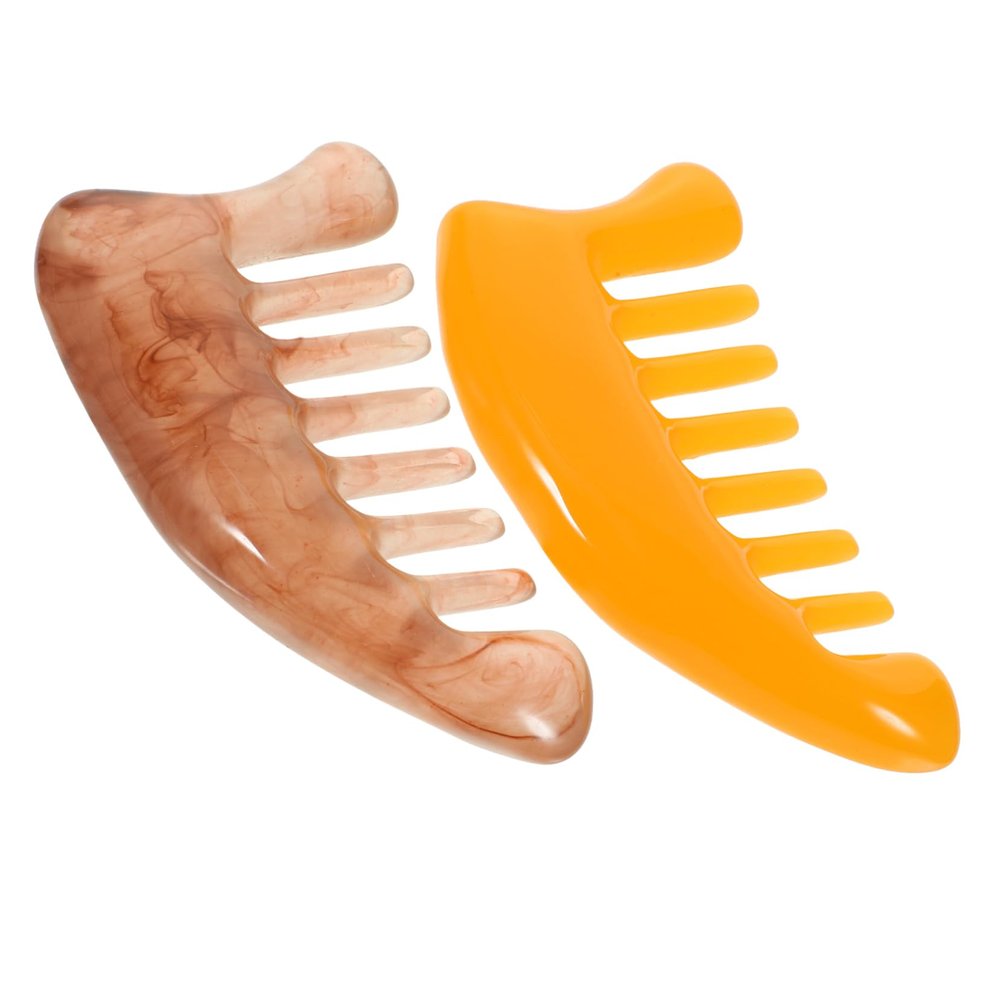 FOMIYES 4pcs Resin Guasha Scraping Comb Multifunctional Comb for Scalp Massager Traditional Massage Tools Scraping Boards for Body Relaxation
