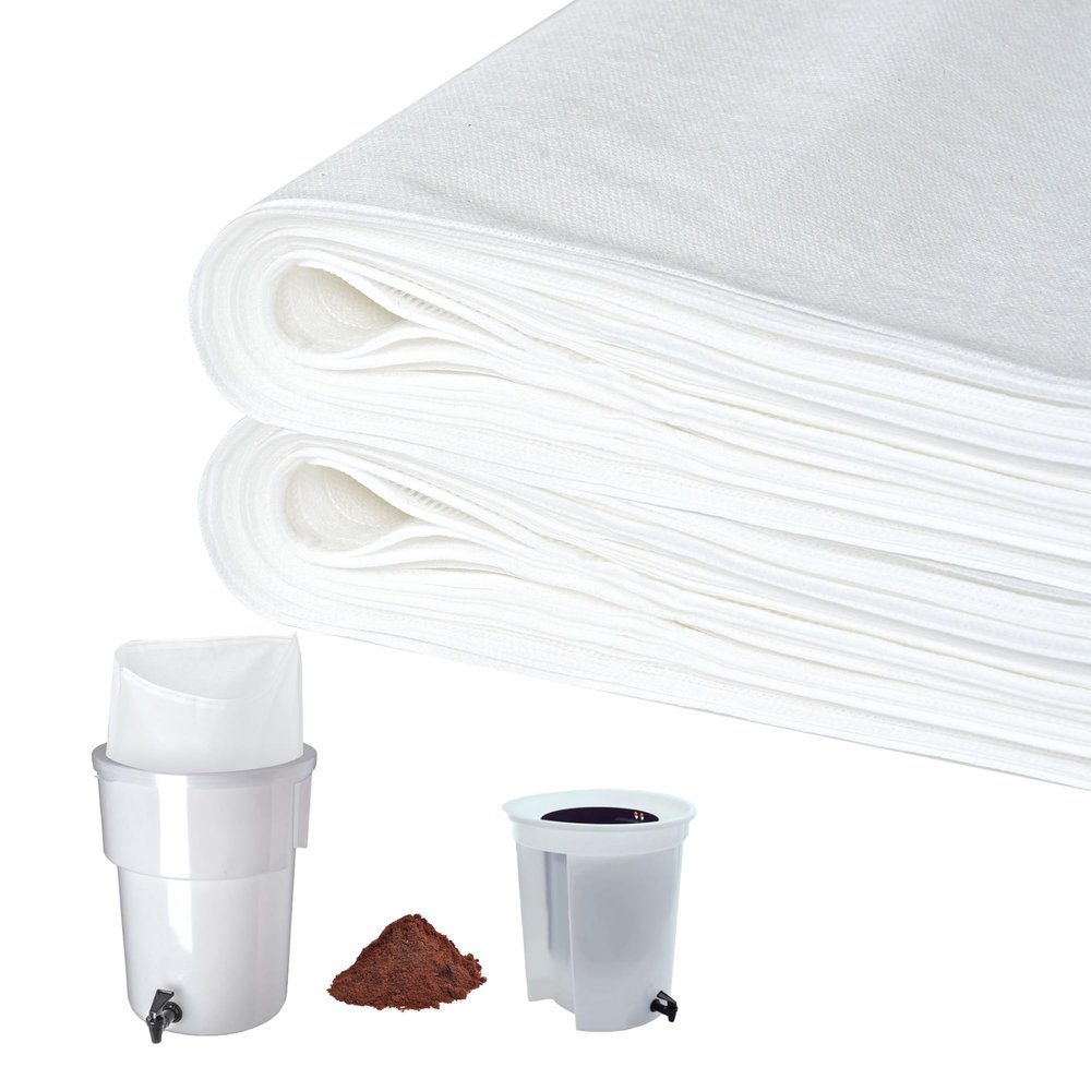 50Pcs Commercial Cold Brew Coffee Filters,20" x 20" Commercial Cold Brew Bags For Commercial Model Cold Brew Coffee Makers and 5-Gallon Commercial Systems,with Drawstring,Brew Up To 5 LBS Coffee