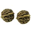 FRCOLOR Retro Brass Walnut Handles Large Walnut Play Piece Handicraft Props for Elders Stress Relief view 1
