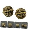 FRCOLOR Retro Brass Walnut Handles Large Walnut Play Piece Handicraft Props for Elders Stress Relief view 2