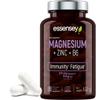 Essensey Magnesium + Zinc + Vitamin B6 Complex - Magnesium Supplements - Immune Support, Energy Boost, and Bone Health - Vegan - 120 Capsules view 1