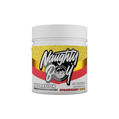 NaughtyBoy Hydration Electrolyte Powder - Strawberry Mango, 255g, Sugar-Free Hydration Drink with Creatine, Zero Calories, Electrolyte Support & Recovery