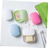 Ciieeo 3pcs Pp Soap Dish Soap Box Container Lid for Bathroom Shower Home Outdoor Travel for Shower Needs view 2