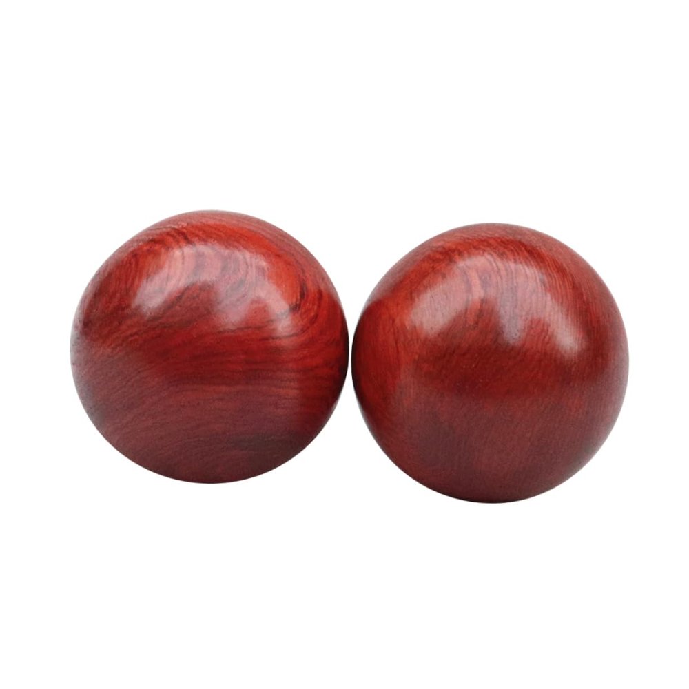 FRCOLOR 2pcs Wooden Hand Massage Balls Hand Message Rollers for Stress Relief Acupressure Massager for Lower Blood Circulation