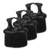 FRCOLOR Knuckle Beard Brush 3pcs Set Black Barber Brush for Men Facial Hair Grooming Salon Use Portable Hair and Mustache view 1