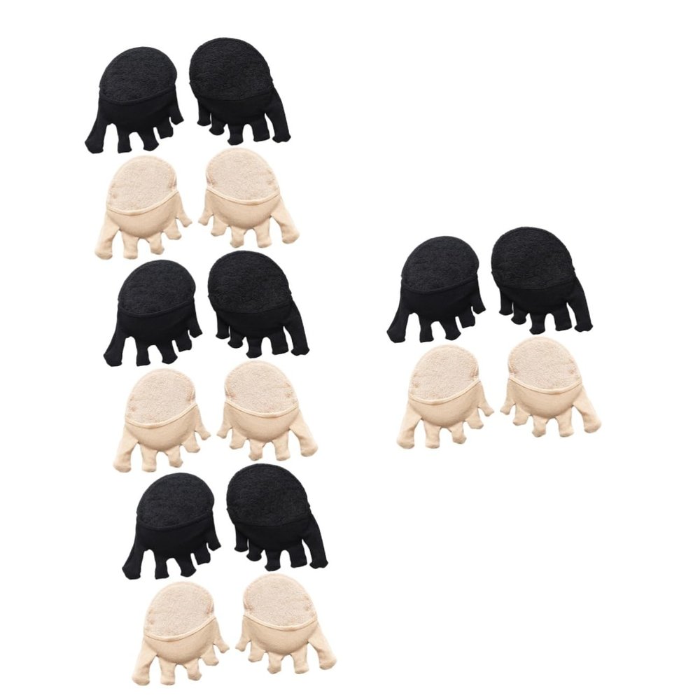 FOMIYES 8pairs Reusable Toe Socks Daily Use Half Socks Wear-resistant Forefoot Pads Foot Cushion for Women Outdoor Activity Washable