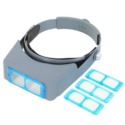 1.5x2x2.5x3.5 Times Plastic Optical Glass Lens Mobile Phone Repair Reading Cross Stitch Head Wear Magnifying Glass interesting