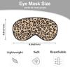 NOHSHE Leopard Print Sleep Mask Eye Mask Animal Skin Brown Sleep Mask Light Blocking Adjustable Smooth Soft Eye Masks for Women Deep Rest Travel view 2