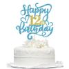 1 PCS Happy 50th Birthday Cake Topper Black Gold Glitter Cheers to 50 Years Birthday Cake Pick 50 Fabulous Cake Decoration for 50th Birthday/Anniversary Party Cake Decorations Supplies (12) view 1
