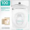 LiTianine Disposable Toilet Seat Covers,100PCS Flushable Toilet Seat Covers for Road Trips,Travel, Airplane,Camping,Shopping Mall view 3