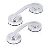 2 Pcs Grab Bars for Bathroom Suction Shower Safety Bars for Seniors Anti Slip Senior Assist Safety Support Handicap Grab Bars Without Drilling Silver view 1