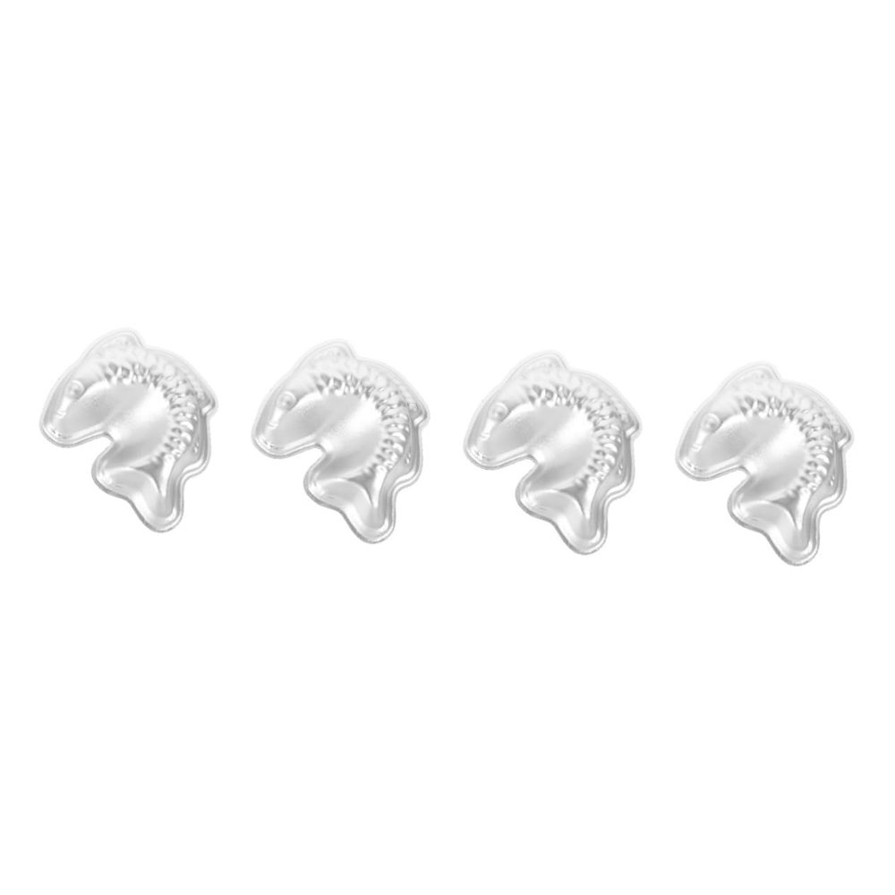 TOPBATHY 4pcs Aluminum Cake Mold Shaped for DIY Birthday Cakes Rice Pudding Jelly Fish Ocean Creature Fondant Mold