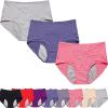 3/4/8 Packs Leakproof Underwear,Leakproof Ladies Underwear,Leakproof Ladies Underwear Over 60,Leakproof Underwear for Women Incontinence (3PCS-A,CN-2XL) view 1
