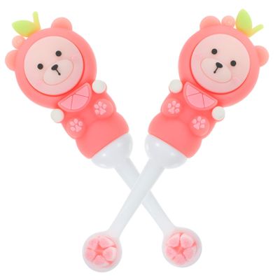 FRCOLOR 2pcs Soft Bristle Boys and Girls Toothbrush Cute Bear Manual Boy Girl Toothbrush for Age Fruit Design