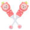 FRCOLOR 2pcs Soft Bristle Boys and Girls Toothbrush Cute Bear Manual Boy Girl Toothbrush for Age Fruit Design view 1