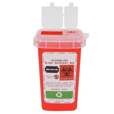 Waste Blade Container, Plastic Blade Container Durable Good Toughness Convenient for Storing Waste Blade for Blade Disposal Collection Box (Red)