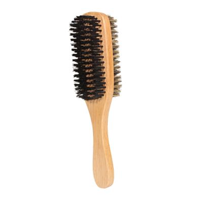 FRCOLOR Double-sided Mens Beard Brush Large Boar Bristle and Beech Wood Hair Grooming Tool for Facial Hair Cleaning and Styling Suitable for Salon and Home Use