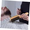FRCOLOR Double-sided Mens Beard Brush Large Boar Bristle and Beech Wood Hair Grooming Tool for Facial Hair Cleaning and Styling Suitable for Salon and Home Use view 3