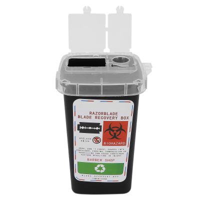 Waste Blade Container, Plastic Blade Container Durable Good Toughness Convenient for Storing Waste Blade for Blade Disposal Collection Box (Black)