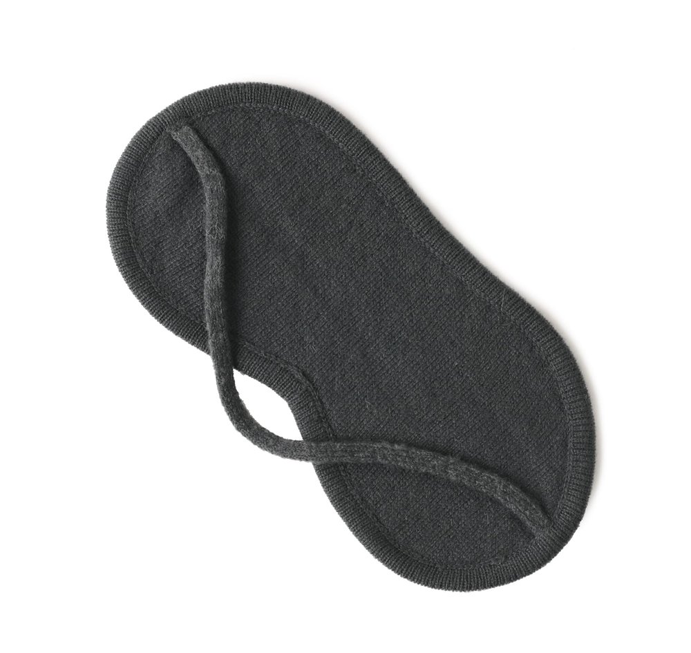 100% Cashmere 2-layer Sleep Mask Night Mask for Eyes Soft Skin-friendly Size Adjustable Unisex Green-grey