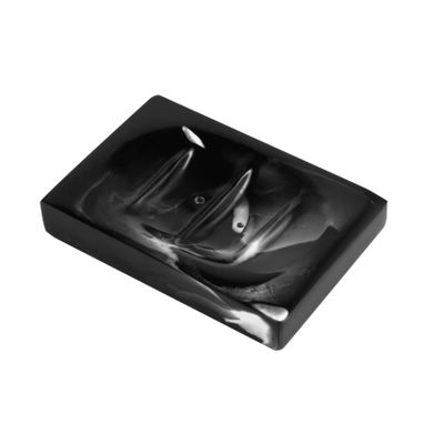 Amosfun Grey European Soap Dish Soap Holder Draining Dish Travel Lid Box Resin Container