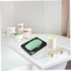 Amosfun Grey European Soap Dish Soap Holder Draining Dish Travel Lid Box Resin Container view 3