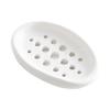 Ciieeo Silicone Soap Dish Soap Tray Oval Drainage Holder White Non-slip Bathroom Kitchen Shower Box view 1
