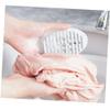 Ciieeo Silicone Soap Dish Soap Tray Oval Drainage Holder White Non-slip Bathroom Kitchen Shower Box view 4