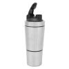 Pssopp Gym Stainless Steel Shaker Bottle with Scale Convenient for Gymnasium Playground Use view 2