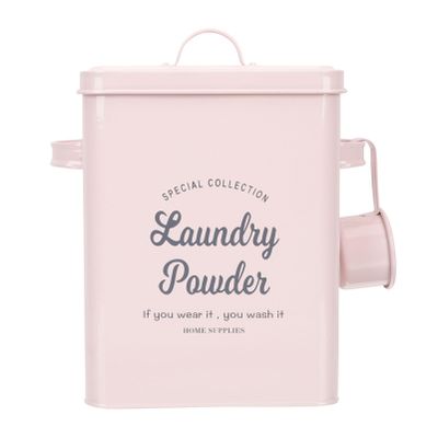 1 Set Laundry Powder Container with Lid Iron Washing Powder Bucket Laundry Powder Holder