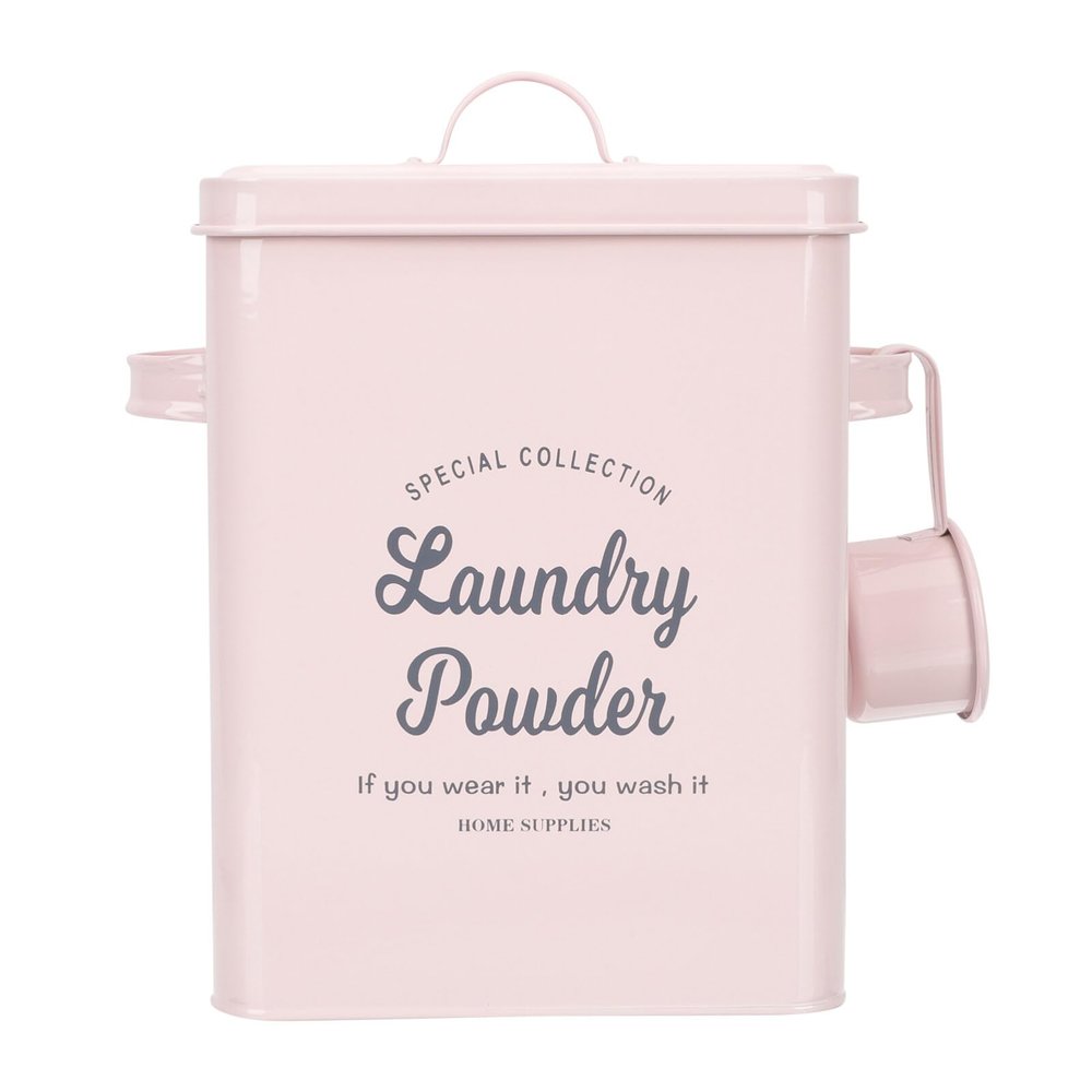 1 Set Laundry Powder Container with Lid Iron Washing Powder Bucket Laundry Powder Holder