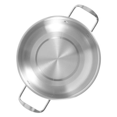 COLLBATH Stainless Steel Korean Ramen Noodle Pot 20cm Double Handle Medium Soup Pot for Outdoor Cooking