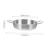 COLLBATH Stainless Steel Korean Ramen Noodle Pot 20cm Double Handle Medium Soup Pot for Outdoor Cooking view 2