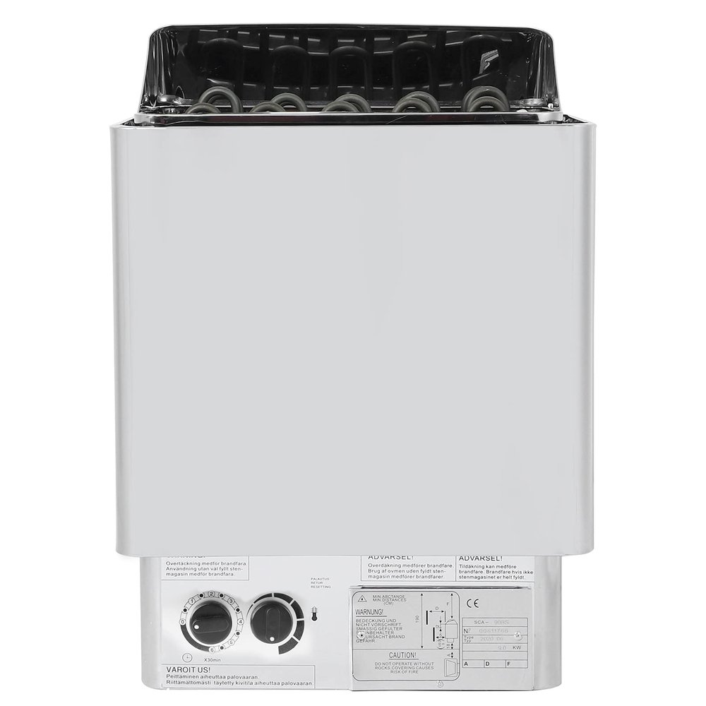 9KW High Efficiency Stainless Steel Sauna Heater Stove with Digital Display Controller for Apartments and Hotels