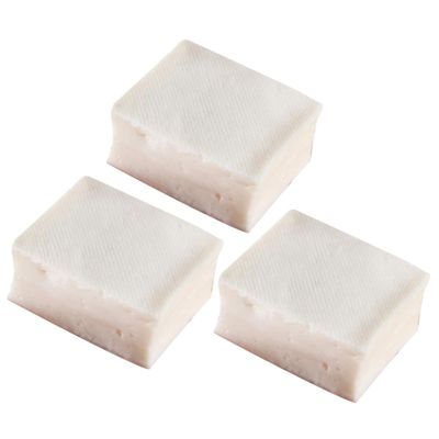 HEMOTON 3pcs Pvc Fake Tofu Model Realistic Simulation Play Food Toy for Boys and Girls Pretend Kitchen Cooking Role Play and Restaurant Props