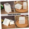 HEMOTON 3pcs Pvc Fake Tofu Model Realistic Simulation Play Food Toy for Boys and Girls Pretend Kitchen Cooking Role Play and Restaurant Props view 3